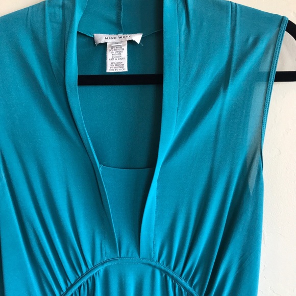 Nine West teal sleeveless top - Picture 3 of 4